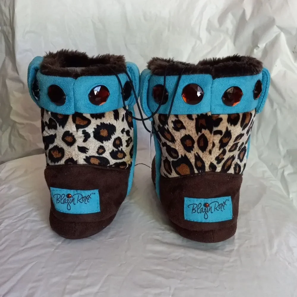 NEW Blazin Roxx Embellished Cowboy Boot Sleepers Size Youth S 12/13